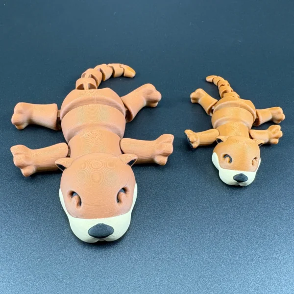 articulating otter toy big and small front