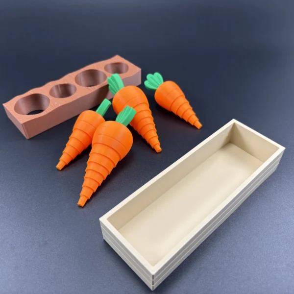 collapsing carrot raised garden toy