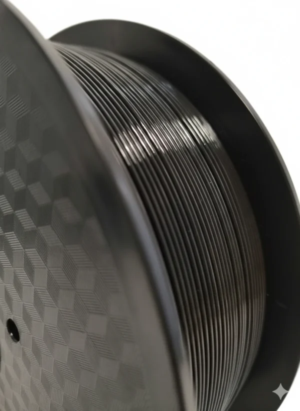 squids3d-black-pla-filament-spool-close-up