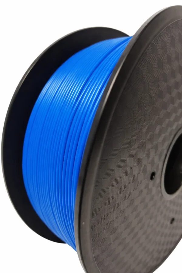 squids3d-blue-pla-filament-spool-close-up