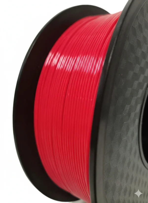 squids3d-red-pla-filament-spool-close-up