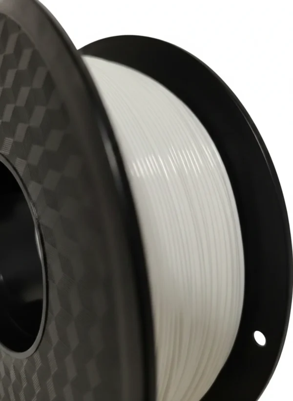 squids3d-white-pla-filament-spool-close-up