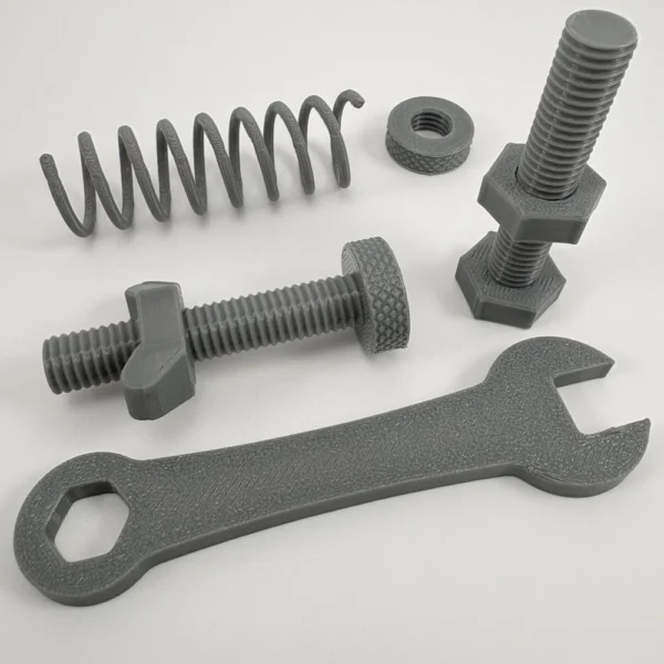 squids 3d gray petg filament printed example